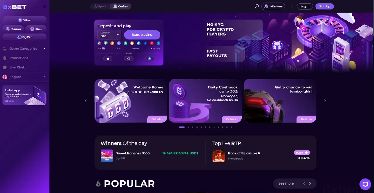 0xbet Casino Casino
